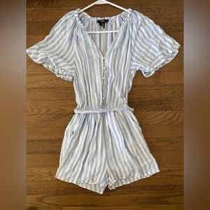 PAIGE Women’s Blue And White Striped Romper in Size XS